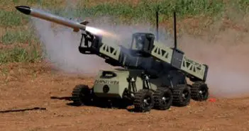 Robot Mounted Rockets Take Off
