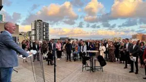 Hon. Stephen Dawson MLC, Minister for Science outdoor press conference.