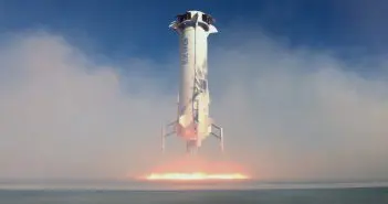 Blue Origin Resumes Space Tourism Flights Blue Origin New Shepherd Booster Landing