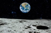 Planet Earth as soon from the Moon