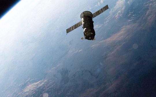 Roscosmos cargo spacecraft in orbit